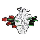 Creative Heart Rose Flower Pins Brooches Clothes Lapel Jacket Badges Decor A