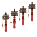 4pcs Tibetan Buddha Prayer Tibetan Buddha Prayer Wheel Hand Prayer Wheel With
