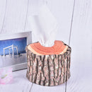 Short Plush Tree Bark Washable Storage Lightweight Paper Cover Tissue BoxFRS Gw