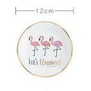 Creative Flamingo Design Food Snack Dish Ceramic Plate Sauce Seasoning Dish