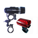 Waterproof 5LED Bike Front Head Light+5LED Bike Rear Safety Tail Lamp Set A