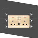Uk Standard Switched Socket 146 Type 13A With Dual Usb Wall Power Outlet Pa