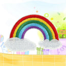 Rainbow God Love Cloud Iron on Patch Applique Sew Badge Embroidered 5.7*3.8cJES