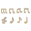 100Pcs/Pack 15mm Mix Wooden Cute Music Notes Handcrafts Wooden Decor OZ