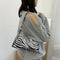 Animal Pattern Women Handbag Street PU Shoulder Underarm Tote Bag (Zebra)