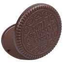 1x Cute Cookie Shaped Design Mirror Makeup Comb Brown E7Y1