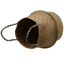 Plant Basket - 38 cm Hand Woven Belly Basket With Handles, Middle Storage L W2A7