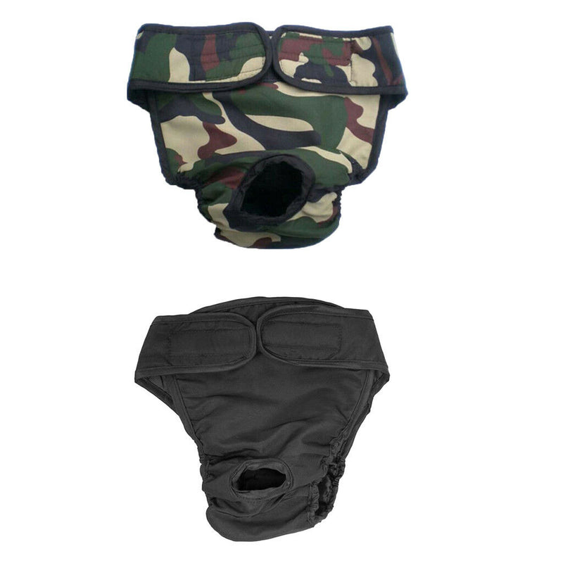 2xFemale Pet Dog Pant Bitch Heat In Season Menstrual Sanitary Nappy Diaper L