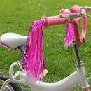 1 Set Girls Bike Trike Pom Pom Tassels Streamers + Front Handlebar Basket Case