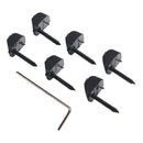 Pack of 6 Black Headless Electric Guitar Nuts Lock String DIY Luthier Supply