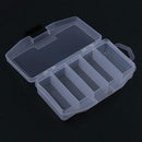 15x9x3cm 5 Compartments Transparent Visible Fishing Lure Tackle Box