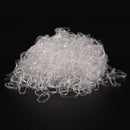 1000Pcs Clear Ponytail Holder Elastic Rubber Band Hair Ties Ropes Transparent ES