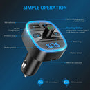 T25S Car FM Transmitter Bluetooth Hand Free MP3 Player Dual QC3.0 USB Charger
