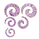 36 Pack Glitter Gauge Kit Spiral Tapers Tunnels and Plugs Ear Stretching Starter