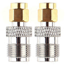 2pcs RF Coaxial Coax Adapter RP-SMA Male to RP-TNC Female Connector