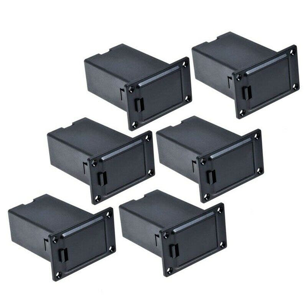 6pcs Black 9v Battery Holder/case/box Compartment Cover Case Guitar&bass Pi