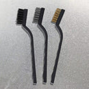 New 3pcs Detail Wire Brush Set Steel Brass Nylon Cleaning Polishing Detail PJE