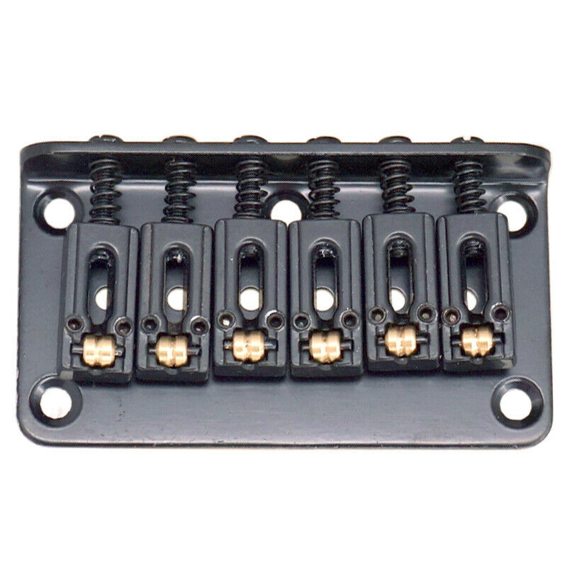Hardtail Guitar Bridge Body Through for 6 String Electric Parts Black