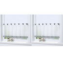 2 Size Kitchen Curtain Cafe Panel for Rod Window Sheer Drape Valance