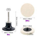20Pcs 2 inch Compressed Artificial Wool Fabric Qc Disc Polishing Buffing Pa