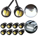White 10x 12V Eagle Eye LED DRL Lights 9W 18mm Car Daytime Running Signal Bulbs
