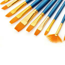 12pcs/Set Watercolor Paint Brushes Nylon Hair Oil Painting Pen DIY Art Tool A