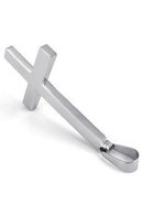 Jewelry Stainless Steel Inverted cross pendant with 55cm chain, necklace fo C1K8