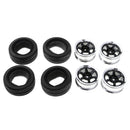 RC Flat Racing Tires Tyre Wheel Rim for HSP HPI 1/10 On-Road Car 6017 Black