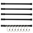 5 Pack Cupboard Bars Tensions Rod Spring Curtain Rod for DIY Projects, Exte