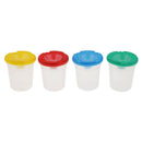 Assorted Plastic Spill Proof Paint Cups, Set of 4