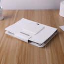 Wireless Bluetooth Keyboard for 9 10 inch TabletÃ‚Â PU Leather Case (White)