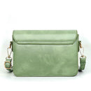 Women Crossbody Bags Leather Fashion Solid Small Shoulder Handbag (Green) A