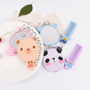 Cute Cartoon Makeup Mirror Travel Pocket Cosmetic Mirror With Comb Random   Z