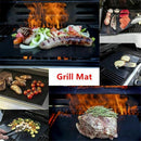 10pcs Reusable Non Stick Grill BBQ Mats Sheet Heat Resistant Barbecue Grill