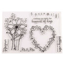 Christmas heart flower Silicone Stamp DIY Scrapbooking Photo Album Decorat 3C