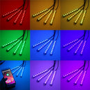 4 x 9LED APP Control Colorful RGB Car Interior Floor Atmosphere Light Strip 3C