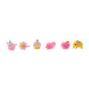 12Pcs Assorted Plastic Rings with Pink Heart Box Kids Girl Jewelry Present