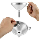 Stainless Steel Kitchen Funnel with Detachable Filter for Transporting Liqu A5W8