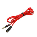 3.5MM Audio Aux Headphone Cable Extension Stereo Cord Red Male to Female  Z