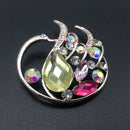 Elegant Swan Crystal Brooch Badge Rhinestone Women Lapel Decor Pin (Yellow) A