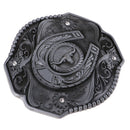Western Cowboy  Long Bull Horn Rodeo Belt Buckles Large for Men