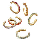 6Pcs Bohemian Fashion Small Ear Cuff Set Earring for Women Colorful Cubic S O1V3