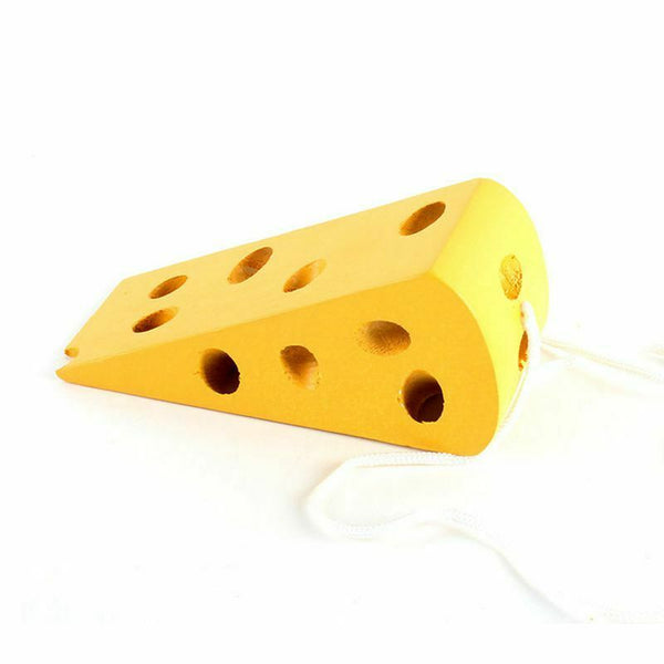Wooden Education Baby Kindergarten Mouse Thread Cheese Plaything Early Lear I2Z9