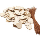 Unfinished Wooden Heart Blank Wood Cutout Heart Slices Discs DIY Crafts - Bag of