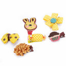 6Pcs Cute Baby Girls Hair Clips Handmade Fabric Bowknot Crown Hairpins Todd Q6A1