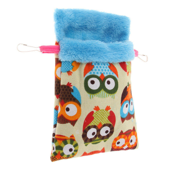 Small Animals Hamster Winter Warm Plush Pouch Sleeping Bed Hammock Owl 1