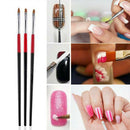 3pcs Nail Art Design Drawing Painting Dotting Tool Pen Polish Brush Set
