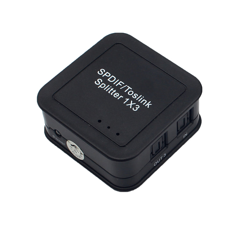 Toslink SPDIF Optical fiber Audio Splitter 3 Ports 1x3 Switch Box Hub adapter Nw