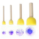 Wood Handles Painting Drawing Sponge Toys Graffiti Round Paint Brush