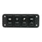 Marine Car RV Boat Truck 4 Gang Blue LED Rocker Switches Plastic Panel 12V